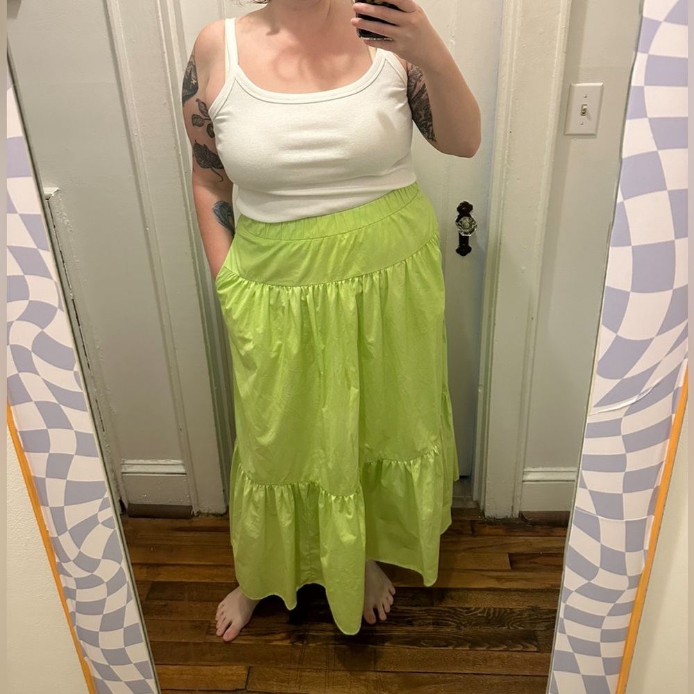 Abercrombie and fitch bright green skirt